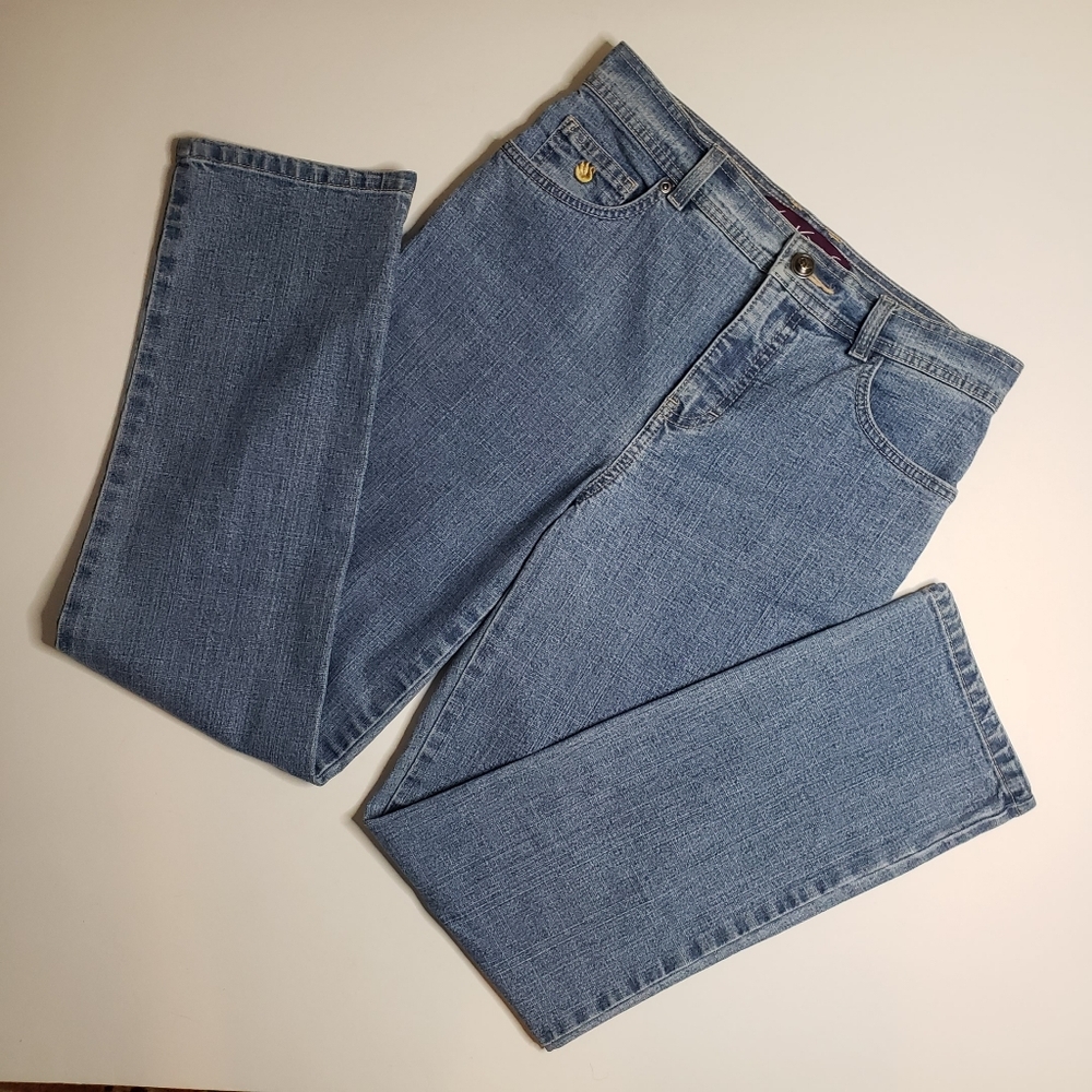 Gloria Vanderbild Jeans Womens Petite Size 6P Blue Cotton Denim High-rise NWOT
